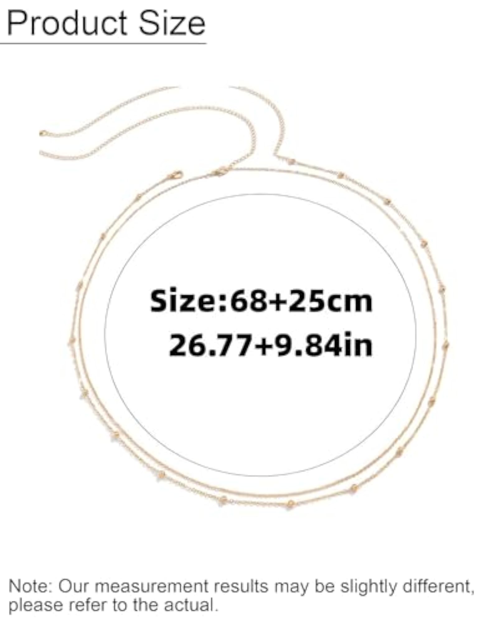 Premium Gold Layered Waist Chains for Women, Non-Tarnish Boho Body Chains
